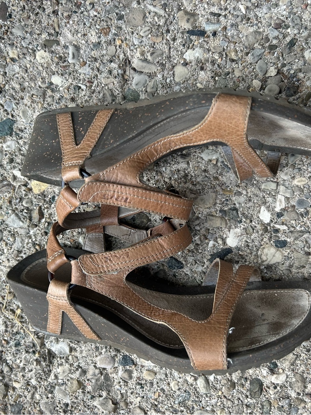 Teva Brown Women's Comfort Strappy Wedge Sandals Size 10 - Picture 3 of 7
